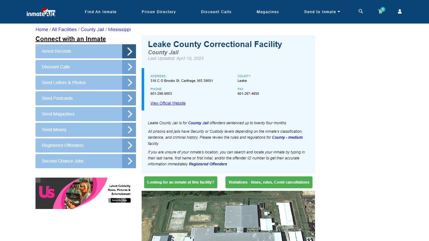 Leake County Correctional Facility - Inmate Locator - Carthage, MS